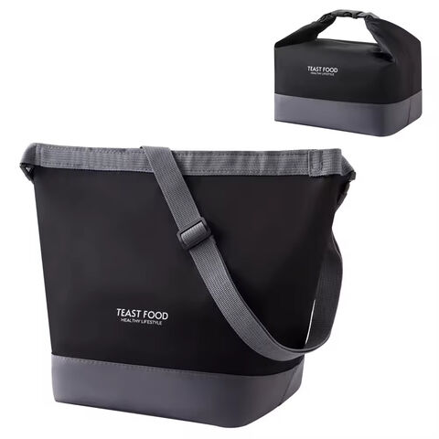 Bolsa de almoço com fivela Bento, alça de ombro para escritório e impressão personalizada