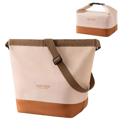 Bolsa de almoço com fivela Bento, alça de ombro para escritório e impressão personalizada