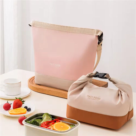 Bolsa de almoço com fivela Bento, alça de ombro para escritório e impressão personalizada