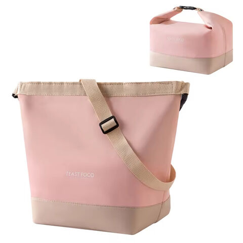 Bolsa de almoço com fivela Bento, alça de ombro para escritório e impressão personalizada