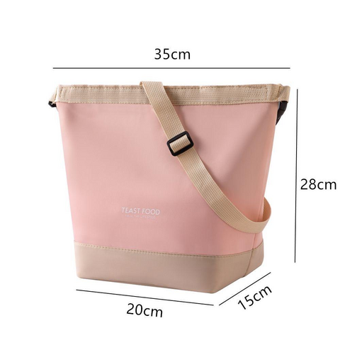 Bolsa de almoço com fivela Bento, alça de ombro para escritório e impressão personalizada