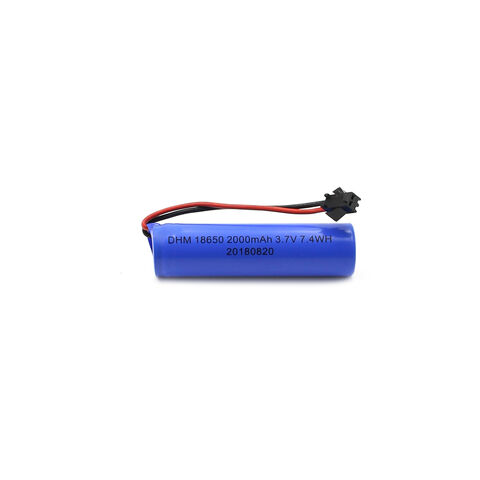 Bateria de íon de lítio 18650MP 3.7V 2000mAh 1S1P para micro robô, brinquedo infantil
