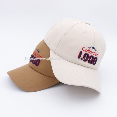 Casquette de baseball en sergé de coton avec fermeture réglable pour la plupart et logo brodé