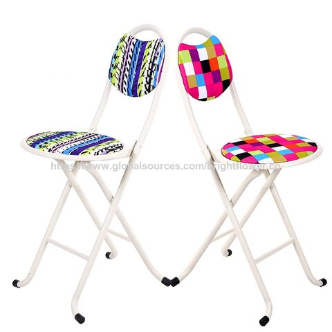 Cadeira Dobrável Colorida de Novo Design para Sala de Reuniões, Banqueta para Escritório em Casa, Jardim, Festa, Escritório, Atacado, Cadeira Dobrável de Metal