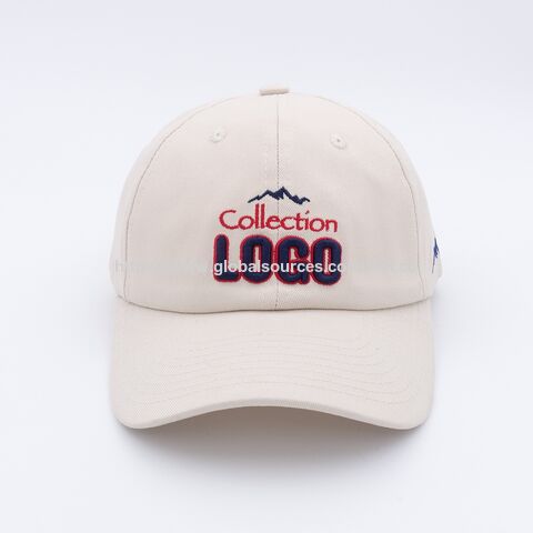 Casquette de baseball en sergé de coton avec fermeture réglable pour la plupart et logo brodé