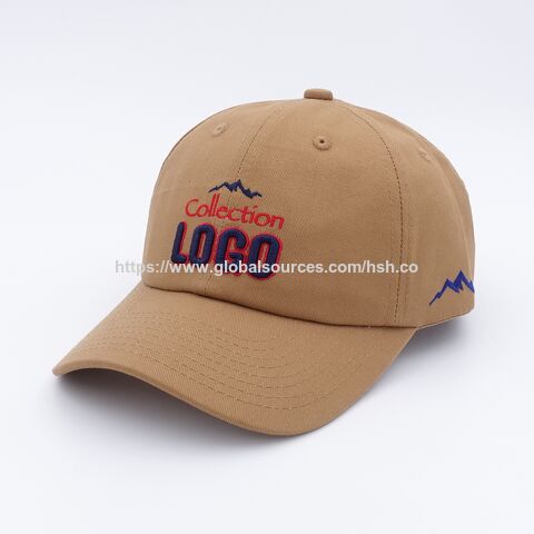 Casquette de baseball en sergé de coton avec fermeture réglable pour la plupart et logo brodé