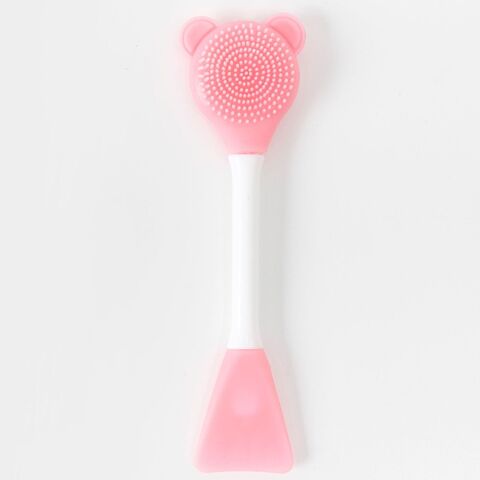 15cm Facial Cleansing and Makeup Silicone Brush Double Head Bear Shaped Cosmetic Brush