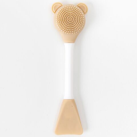 Good Quality DIY Facial Mask Spatula Double Head Silicone Mask Brush Multi-color Silicone Face Wash Brush