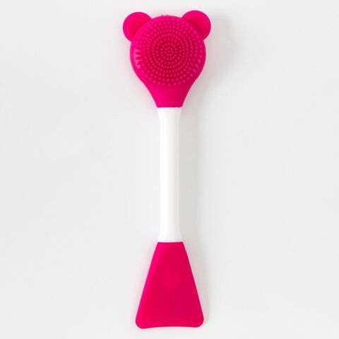 Good Quality DIY Facial Mask Spatula Double Head Silicone Mask Brush Multi-color Silicone Face Wash Brush