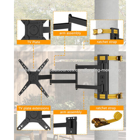 Langarm-TV-Wandhalterung für 17-50" TVs/Monitore, 30,5" Ausziehbarer Eck-TV-Halter für vertikale/horizontale Montage von Displays