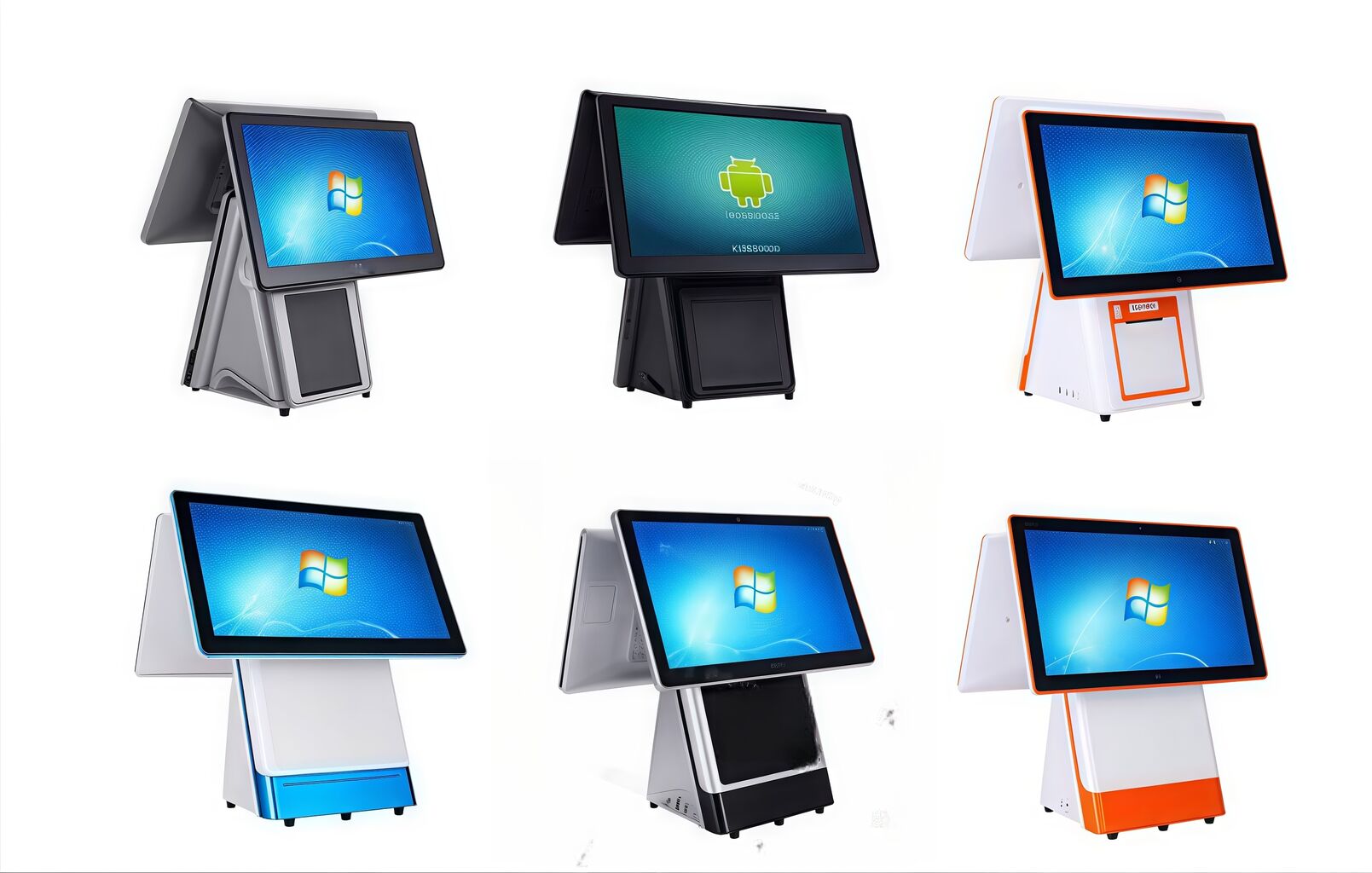15.6 Inch Dual Screen Checking Counter Pos All In One Pos Machine For ...