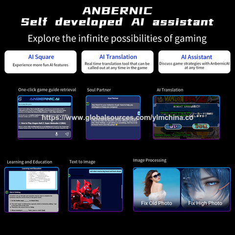 Console de Jeu Portable Haute Performance Anbernic RGSlide Android 13, 8 Go + 128 Go, avec Wifi et Support PS2