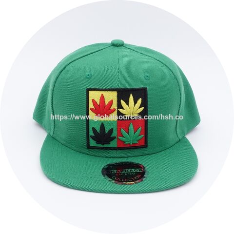 Gorra snapback de sarga de algodón blanco