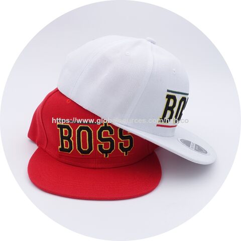Gorra snapback de sarga de algodón blanco