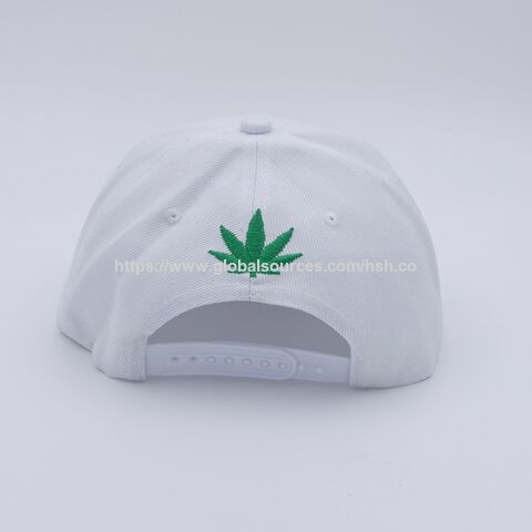 Gorra snapback de sarga de algodón blanco