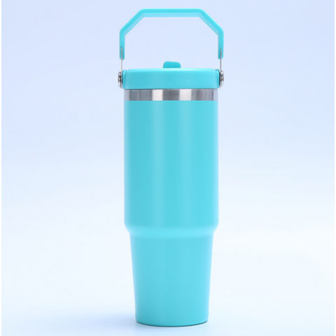 Gobelet isotherme en acier inoxydable - Gobelet de voiture portable de grande capacité 30 oz, portable pour l'extérieur avec paille, vente en gros disponible