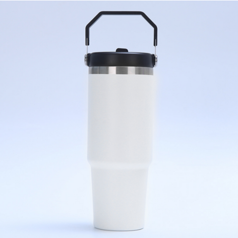 Gobelet isotherme en acier inoxydable - Gobelet de voiture portable de grande capacité 30 oz, portable pour l'extérieur avec paille, vente en gros disponible