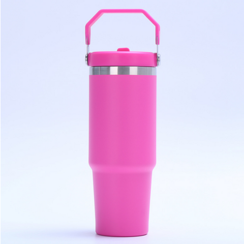 Gobelet isotherme en acier inoxydable - Gobelet de voiture portable de grande capacité 30 oz, portable pour l'extérieur avec paille, vente en gros disponible