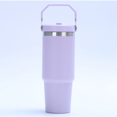 Gobelet isotherme en acier inoxydable - Gobelet de voiture portable de grande capacité 30 oz, portable pour l'extérieur avec paille, vente en gros disponible