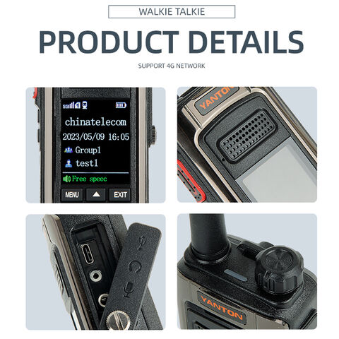 Radio POC con red IP 4G LTE, alcance de 100KM 200KM 5000KM, Walkie Talkie GSM global de largo alcance