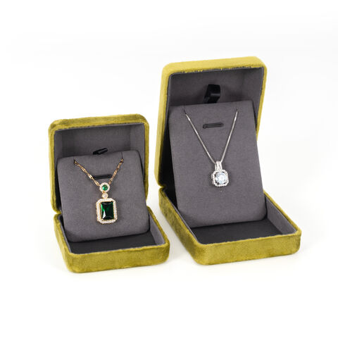Boîtes à Bijoux Vertes Élégantes en Gros d'Usine pour Bagues, Pendentifs et Ensembles