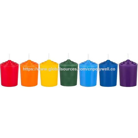 Anpassbare Private-Label-Verpackung Chakra Paraffinwachs Unparfümierte spirituelle Heilungsgeschenk Yoga-Säulen-Votivkerze