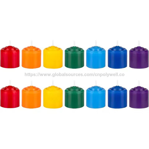Anpassbare Private-Label-Verpackung Chakra Paraffinwachs Unparfümierte spirituelle Heilungsgeschenk Yoga-Säulen-Votivkerze
