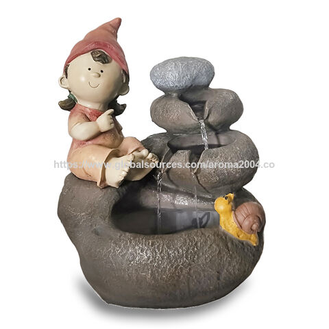 Fontaine d'intérieur avec pompe et humidificateur atomiseur de brume, sculpture de fille, fabricant d'appareils ménagers