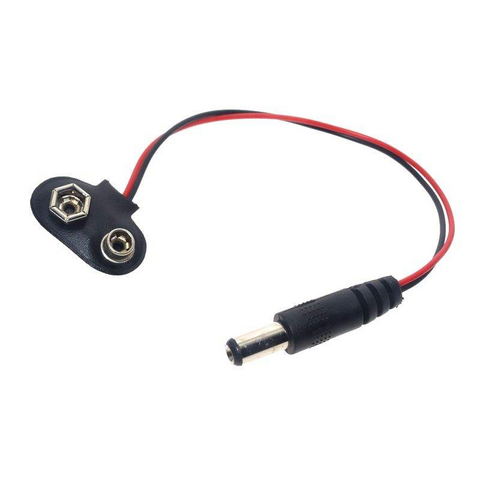 Okystar Verfügbares 15cm Experimentierkabel Schwarz Rot Verbindung 9V Batterieclip Schnappverschluss
