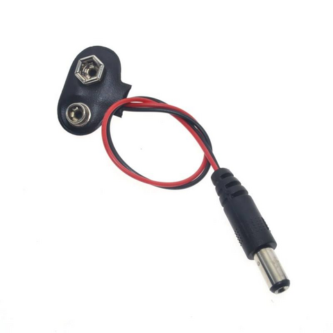 Okystar Verfügbares 15cm Experimentierkabel Schwarz Rot Verbindung 9V Batterieclip Schnappverschluss
