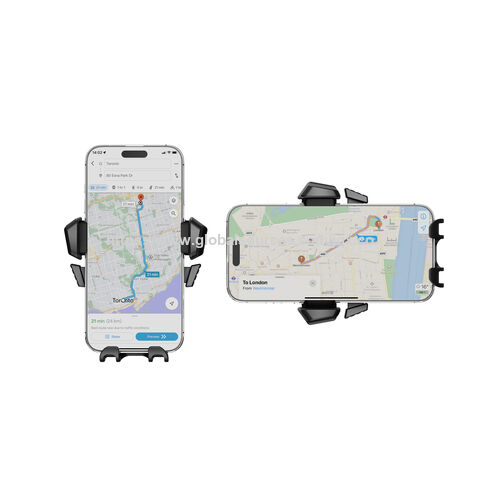 Soporte para teléfono de ventilación de coche Somostel SMS-ZB77, material ABS con junta de silicona, se bloquea automáticamente al tocar