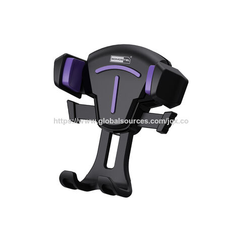 Soporte para teléfono de ventilación de coche Somostel SMS-ZB77, material ABS con junta de silicona, se bloquea automáticamente al tocar