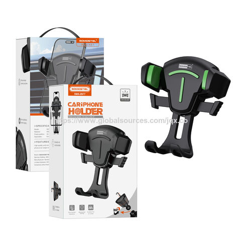 Soporte para teléfono de ventilación de coche Somostel SMS-ZB77, material ABS con junta de silicona, se bloquea automáticamente al tocar