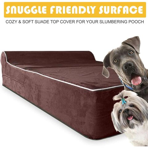 Cama para cão impermeável com fundo antiderrapante e espuma de memória com almofada - Fornecimentos para animais de estimação por atacado