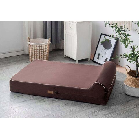Cama para cão impermeável com fundo antiderrapante e espuma de memória com almofada - Fornecimentos para animais de estimação por atacado