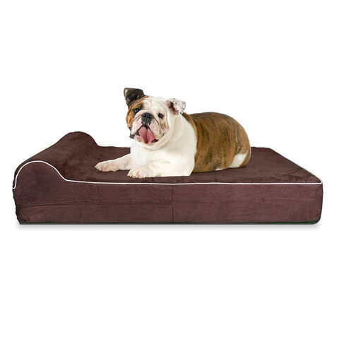 Cama para cão impermeável com fundo antiderrapante e espuma de memória com almofada - Fornecimentos para animais de estimação por atacado