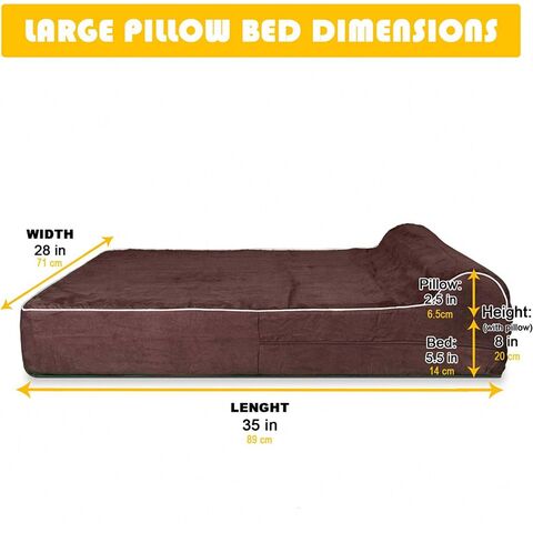 Cama para cão impermeável com fundo antiderrapante e espuma de memória com almofada - Fornecimentos para animais de estimação por atacado
