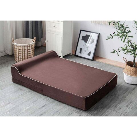 Cama para cão impermeável com fundo antiderrapante e espuma de memória com almofada - Fornecimentos para animais de estimação por atacado