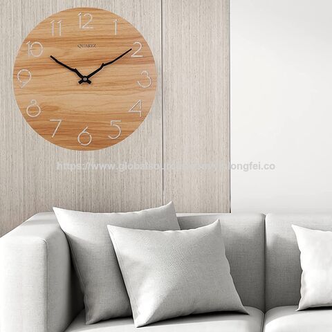 Compre Reloj De Pared Redondo Decorativo De Madera Estilo Rústico