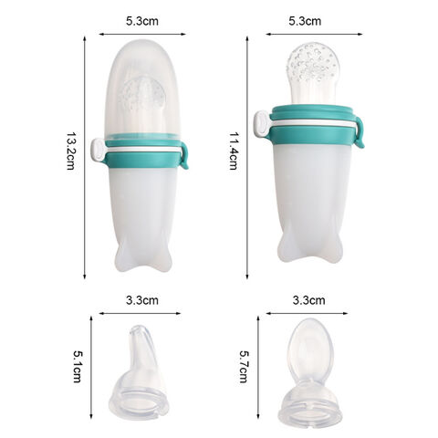Entraînement à la poussée dentaire, jetable, sûr, silicone, intelligent, mignon, biberon, cuillère d'alimentation pour bébé
