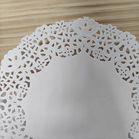Papel vegetal descartável por atacado, ecológico, papel de pergaminho para cozimento, forro de papel para sobremesas, folhas de biscoito com borda de flor