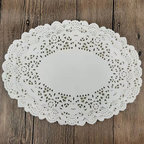 Papel vegetal descartável por atacado, ecológico, papel de pergaminho para cozimento, forro de papel para sobremesas, folhas de biscoito com borda de flor