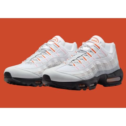 Nouvelles Chaussures AirMax 95 2025 Gris Loup Orange Sécurité Platine Pur Baskets Designer Dropshipping Vente en gros