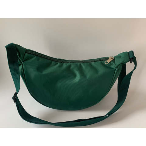 Riñonera Premium de Nailon Reciclado - Bolso Cruzado Clásico Verde, Duradero y Resistente al Agua