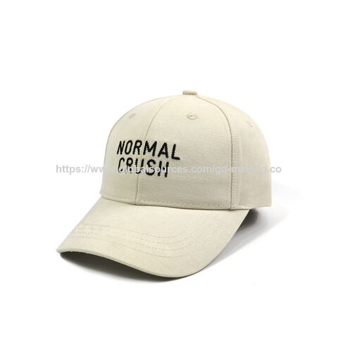 Sommerliche Baseballkappe aus Baumwolle mit 3D-Sticklogo, breitem, gebogenem Schirm und strukturierter 6-Panel-Form