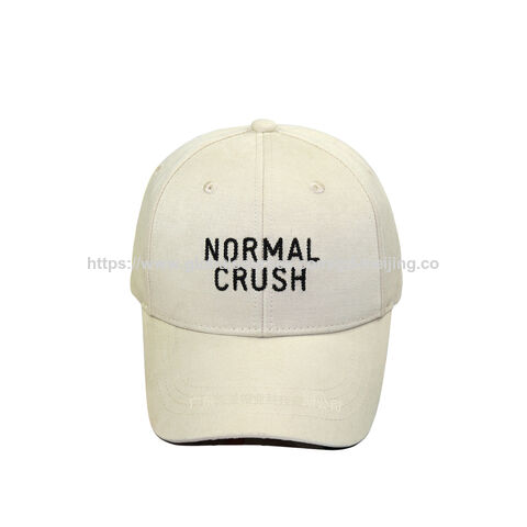 Sommerliche Baseballkappe aus Baumwolle mit 3D-Sticklogo, breitem, gebogenem Schirm und strukturierter 6-Panel-Form