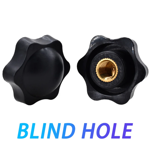 Tuerca de mariposa Torx de apriete manual en blanco y negro, perilla de sujeción, manija, tuercas de estrella mecánicas manuales M4 M5 M6 M8 M10 M12