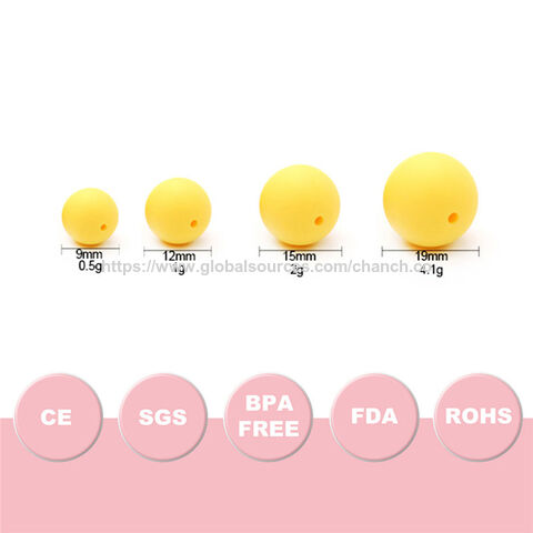 Manik-manik teether bayi warna-warni mainan DIY food grade manik-manik tumbuh gigi manik-manik silikon untuk perhiasan bayi/ibu