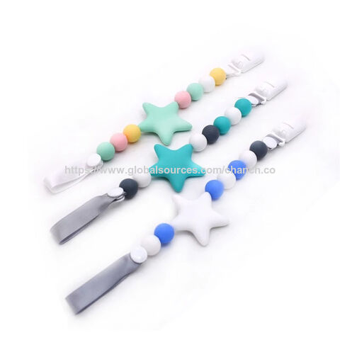 Manik-manik teether bayi warna-warni mainan DIY food grade manik-manik tumbuh gigi manik-manik silikon untuk perhiasan bayi/ibu