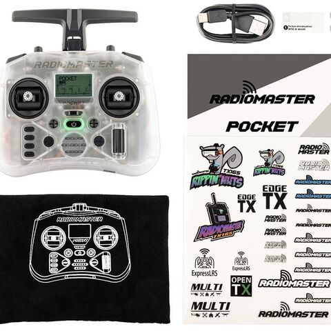 جهاز التحكم عن بعد RadioMaster POCKET لطائرة سباق FPV نموذج طائرة ELRS CC2500 متعدد البروتوكولات